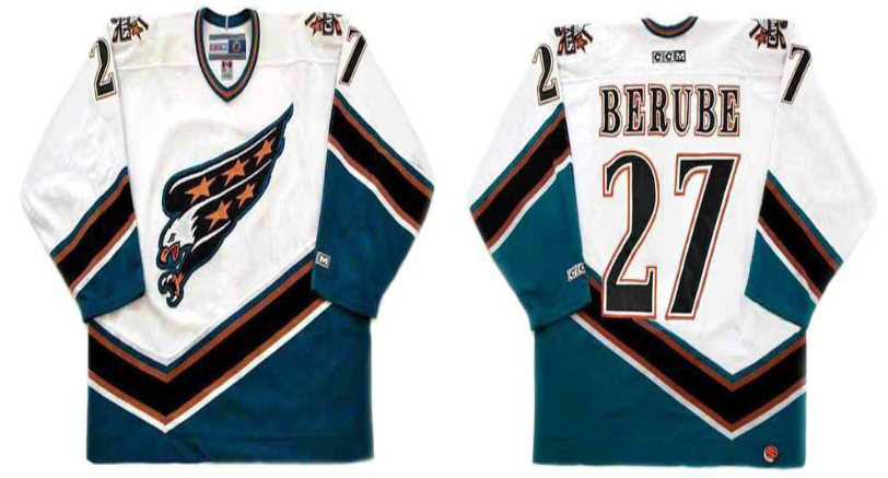 2019 Men Washington Capitals #27 Berube white CCM NHL jerseys->washington capitals->NHL Jersey